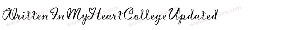 WrittenInMyHeartCollegeUpdated-LqBZ字体转换
