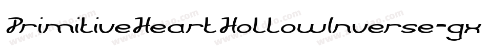 PrimitiveHeartHollowInverse-gxjx6字体转换