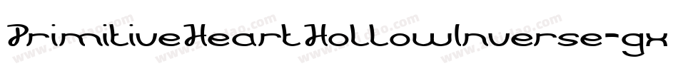 PrimitiveHeartHollowInverse-gxjx6字体转换