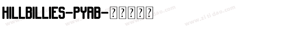 HillBillies-PyaB字体转换