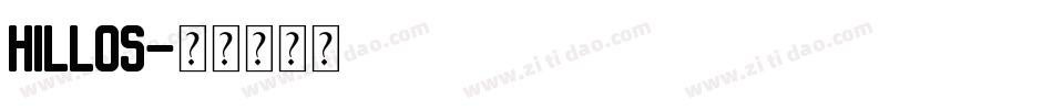 Hillos字体转换