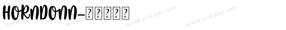 HORNDONN字体转换