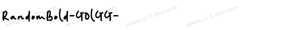 RandomBold-GOlGG字体转换