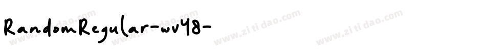 RandomRegular-wv48字体转换