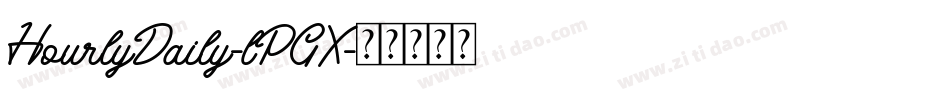 HourlyDaily-lPGX字体转换