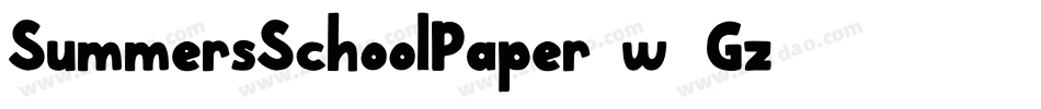 SummersSchoolPaper-w3Gz字体转换