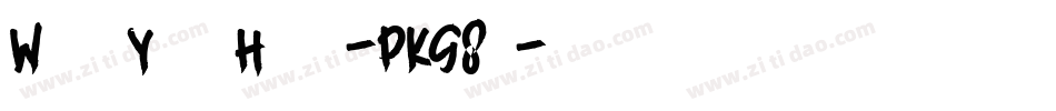 WashYourHand-PKG8d字体转换