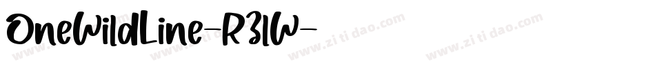 OneWildLine-R3lW字体转换