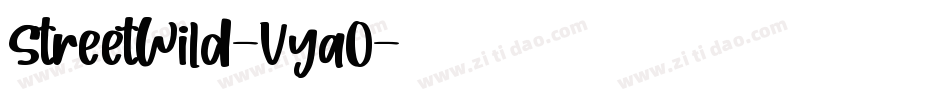 StreetWild-Vya0字体转换