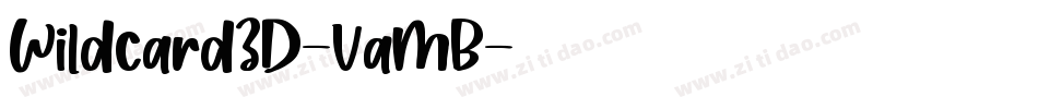 Wildcard3D-VaMB字体转换
