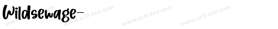 Wildsewage字体转换