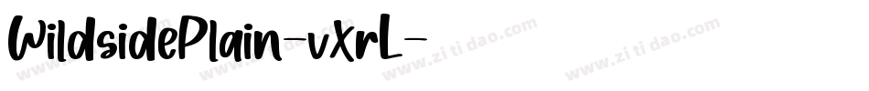 WildsidePlain-vXrL字体转换