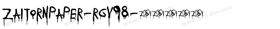 ZaiTornPaper-rgv98字体转换