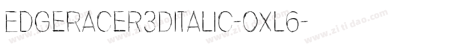 EdgeRacer3DItalic-OXl6字体转换