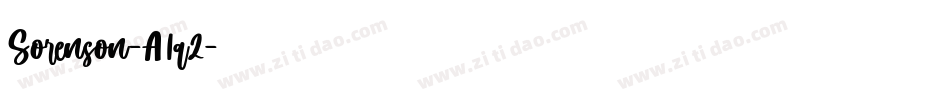 Sorenson-A1q2字体转换 Sorenson-A1q2字体转换