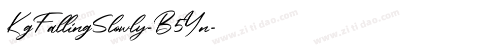 KgFallingSlowly-B5Yn字体转换