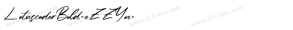 LotuscoderBold-eZZYn字体转换