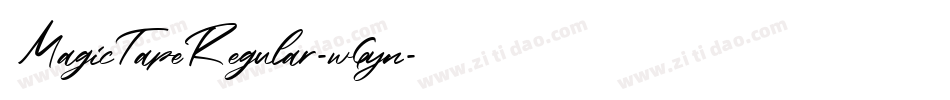 MagicTapeRegular-w6yn字体转换