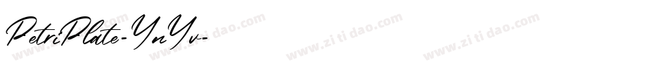 PetriPlate-YnYv字体转换