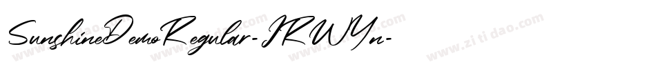 SunshineDemoRegular-JRWYn字体转换