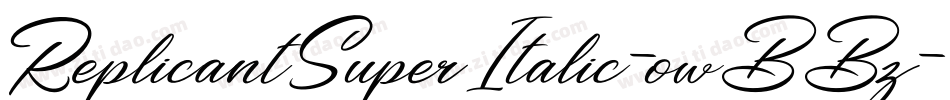 ReplicantSuperItalic-owBBz字体转换