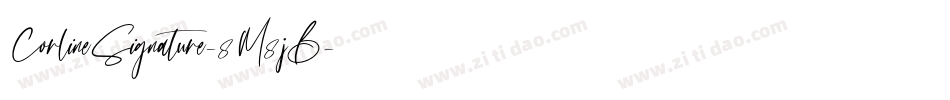 CorlineSignature-8M8jB字体转换