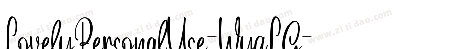 LovelyPersonalUse-WyqLG字体转换