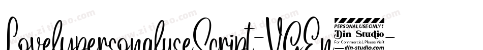 LovelypersonaluseScript-VGEn6字体转换
