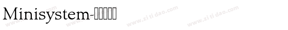 Minisystem字体转换