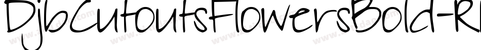 DjbCutoutsFlowersBold-RLne字体转换