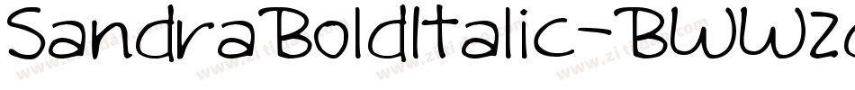SandraBoldItalic-BWW2d字体转换
