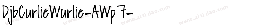 DjbCurlieWurlie-AWp7字体转换