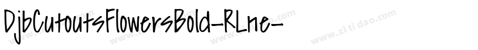 DjbCutoutsFlowersBold-RLne字体转换
