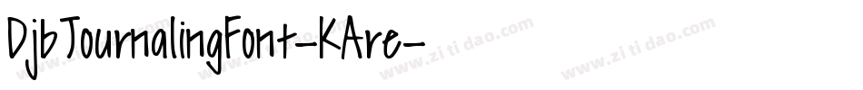 DjbJournalingFont-KAre字体转换