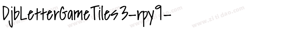 DjbLetterGameTiles3-rpy9字体转换