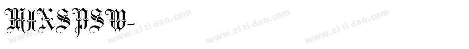 MINSPSW字体转换