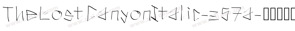 TheLostCanyonItalic-z57a字体转换 TheLostCanyonItalic-z57a字体转换