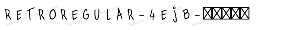 RetroRegular-4ejB字体转换