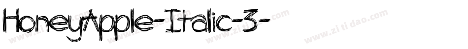 HoneyApple-Italic-3字体转换
