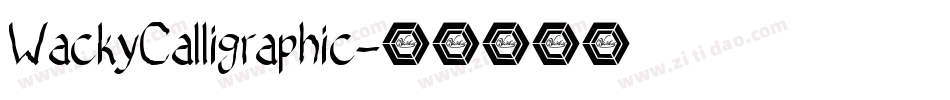 WackyCalligraphic字体转换