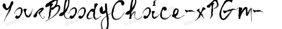 YourBloodyChoice-xPGm字体转换