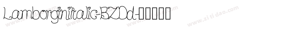 LamborginiItalic-BZDd字体转换
