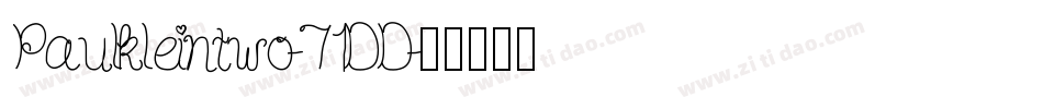 Paulkleintwo-71DD字体转换
