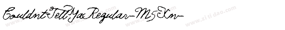 CouldntTellYaRegular-M5Xn字体转换