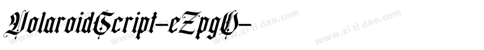 VolaroidScript-eZpgO字体转换