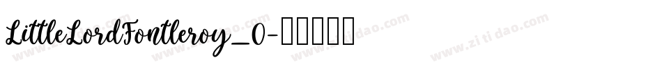 LittleLordFontleroy_0字体转换