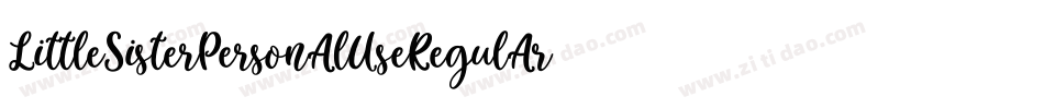 LittleSisterPersonalUseRegular-YzXpy字体转换