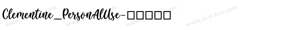 Clementine_PersonalUse字体转换
