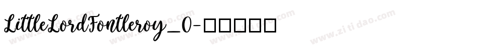 LittleLordFontleroy_0字体转换