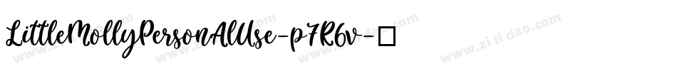 LittleMollyPersonalUse-p7R6v字体转换